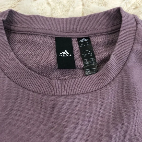 NWOT Never Worn XSmall Adidas purple long sleeved sweater - Picture 5 of 8